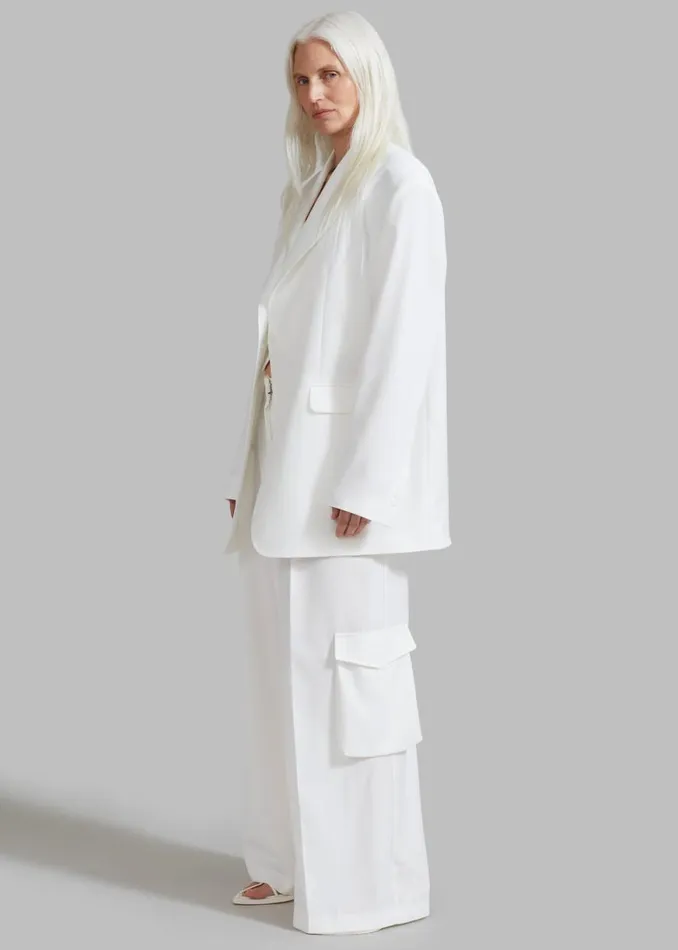 The Frankie Shop Gladys Cargo Pants 8211 White Shop Bottoms