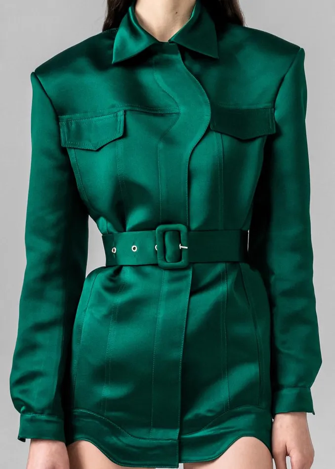The Frankie Shop Gudu Jacket Dress 06 8211 Green Shop Clothing