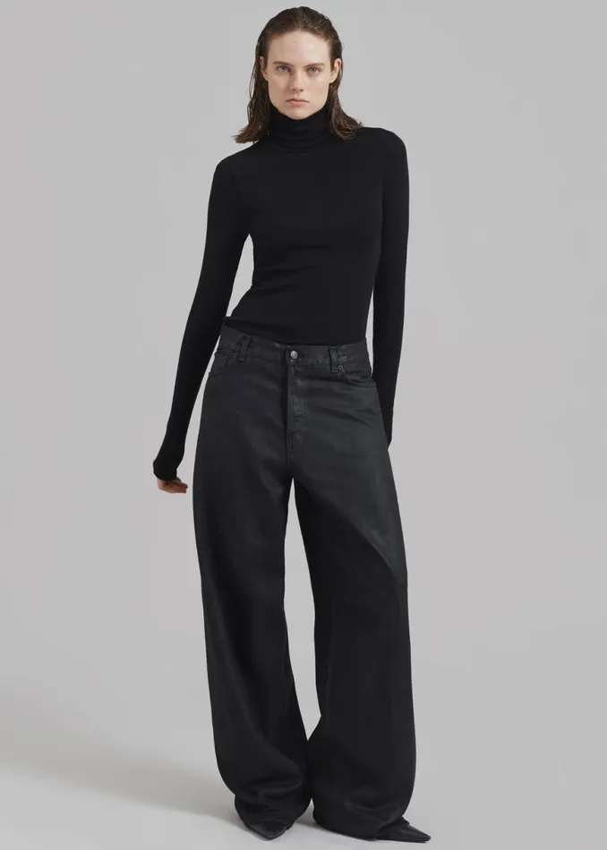 The Frankie Shop Haikure Bethany Pants 8211 Black Coated Shop Clothing