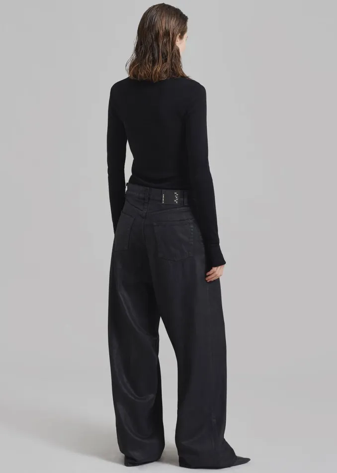 The Frankie Shop Haikure Bethany Pants 8211 Black Coated Shop Clothing