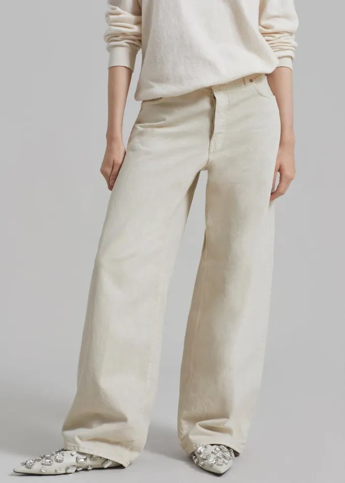 The Frankie Shop Haikure Bethany Pants 8211 Natural Shop Denim