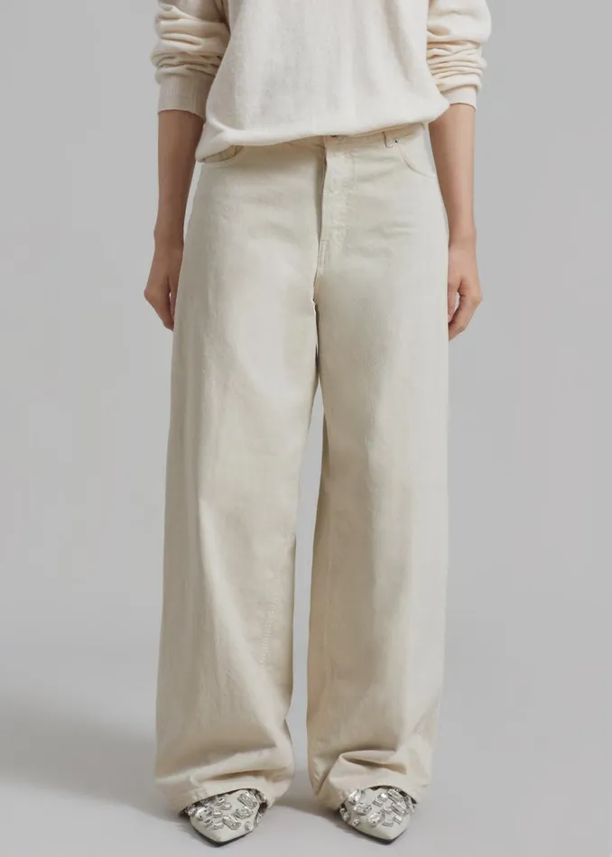 The Frankie Shop Haikure Bethany Pants 8211 Natural Shop Denim