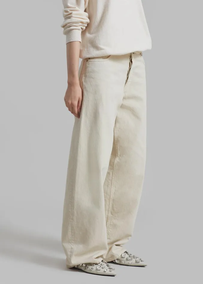 The Frankie Shop Haikure Bethany Pants 8211 Natural Shop Denim