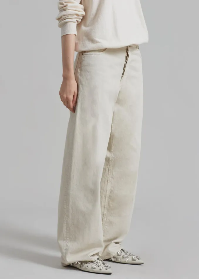 The Frankie Shop Haikure Bethany Pants 8211 Natural Shop Denim