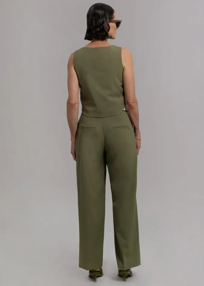 The Frankie Shop Holi Vest 8211 Olive Shop Outerwear