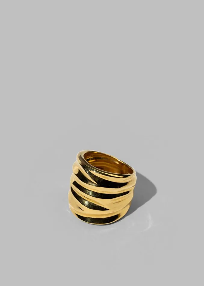 The Frankie Shop Jasmin Sparrow Torque Ring 8211 Gold Shop Accessories