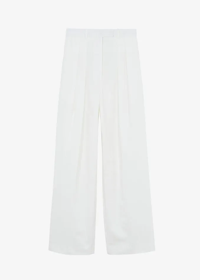The Frankie Shop Jayden Wide Pants 8211 White Shop Bottoms