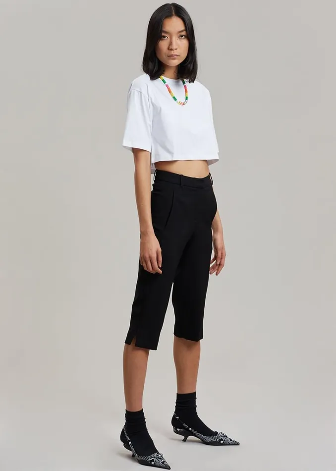 The Frankie Shop Karina Cropped TShirt 8211 White Shop Tops