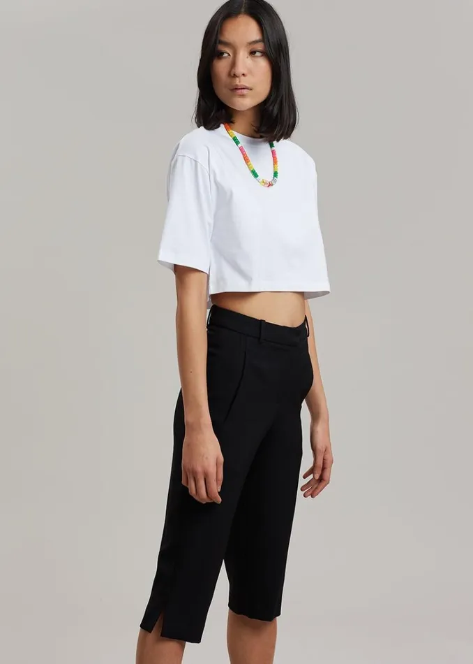 The Frankie Shop Karina Cropped TShirt 8211 White Shop Tops