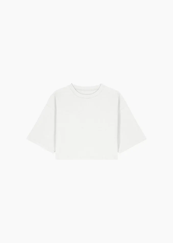 The Frankie Shop Karina Cropped TShirt 8211 White Shop Tops