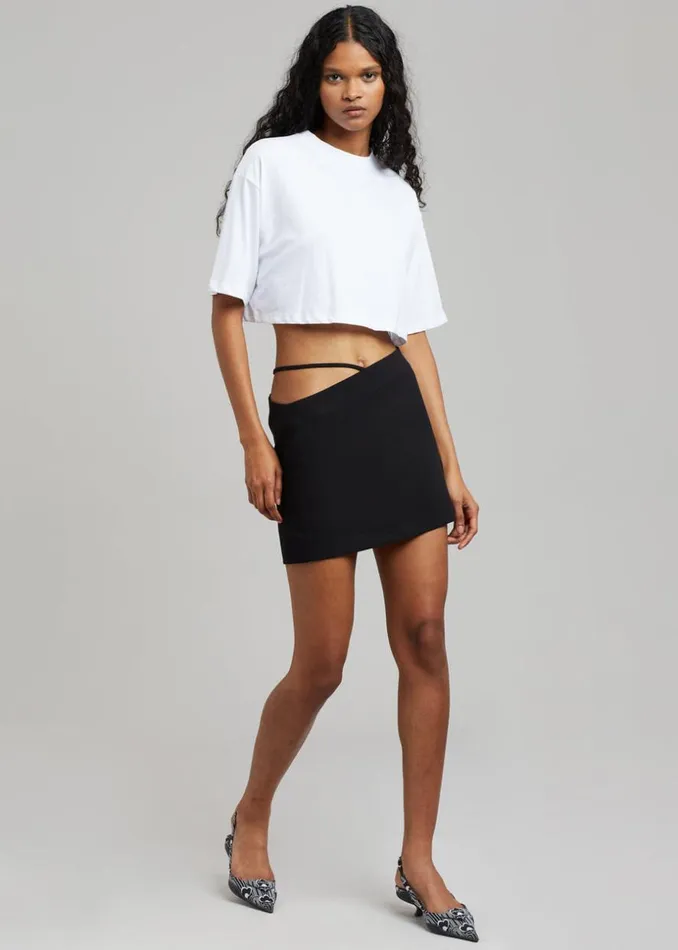 The Frankie Shop Karina Cropped TShirt 8211 White Shop Tops