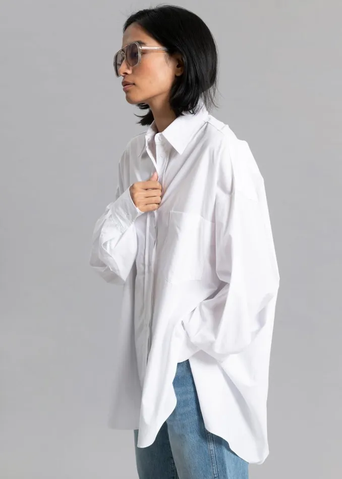 The Frankie Shop Kat Shirt 8211 White Shop Tops