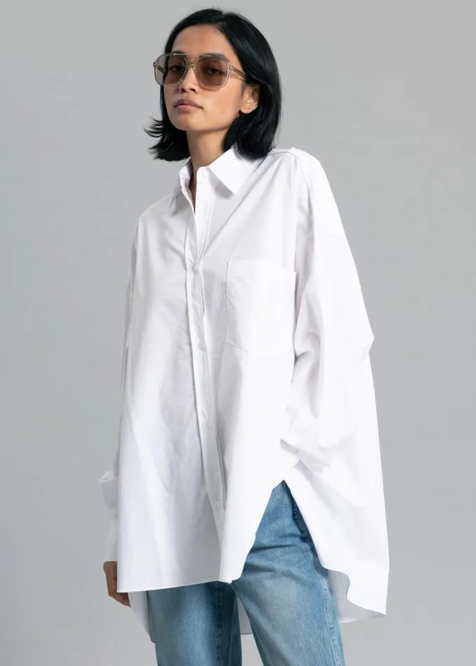 The Frankie Shop Kat Shirt 8211 White Shop Tops