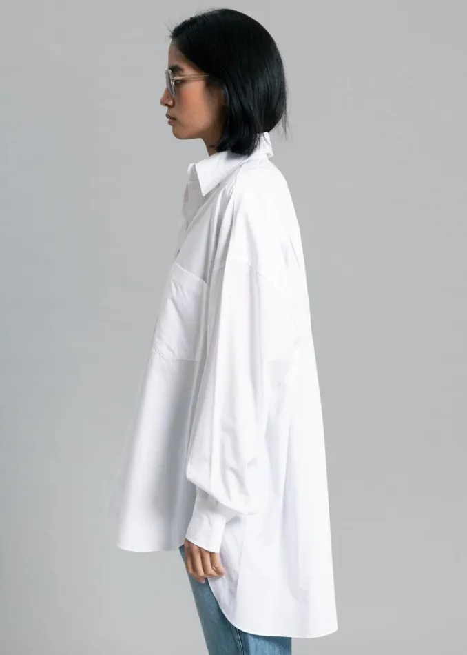 The Frankie Shop Kat Shirt 8211 White Shop Tops