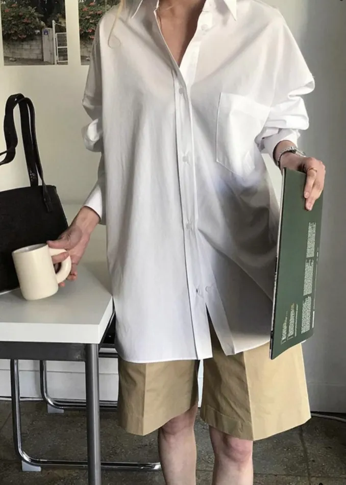 The Frankie Shop Kat Shirt 8211 White Shop Tops