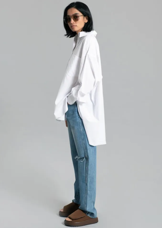 The Frankie Shop Kat Shirt 8211 White Shop Tops
