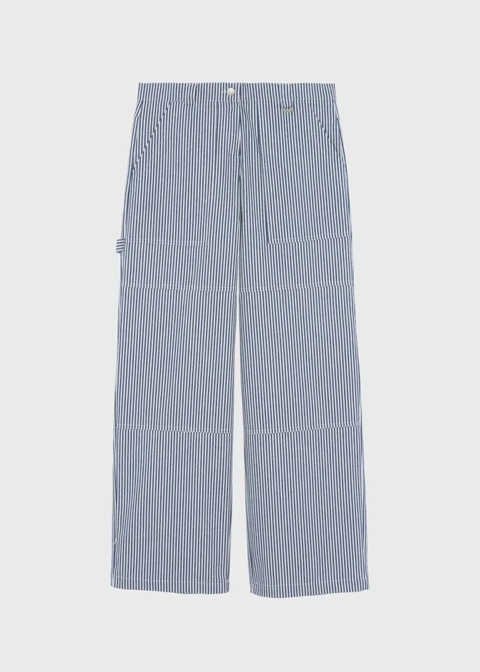 The Frankie Shop Kendall Pants 8211 Blue Stripe Shop Bottoms