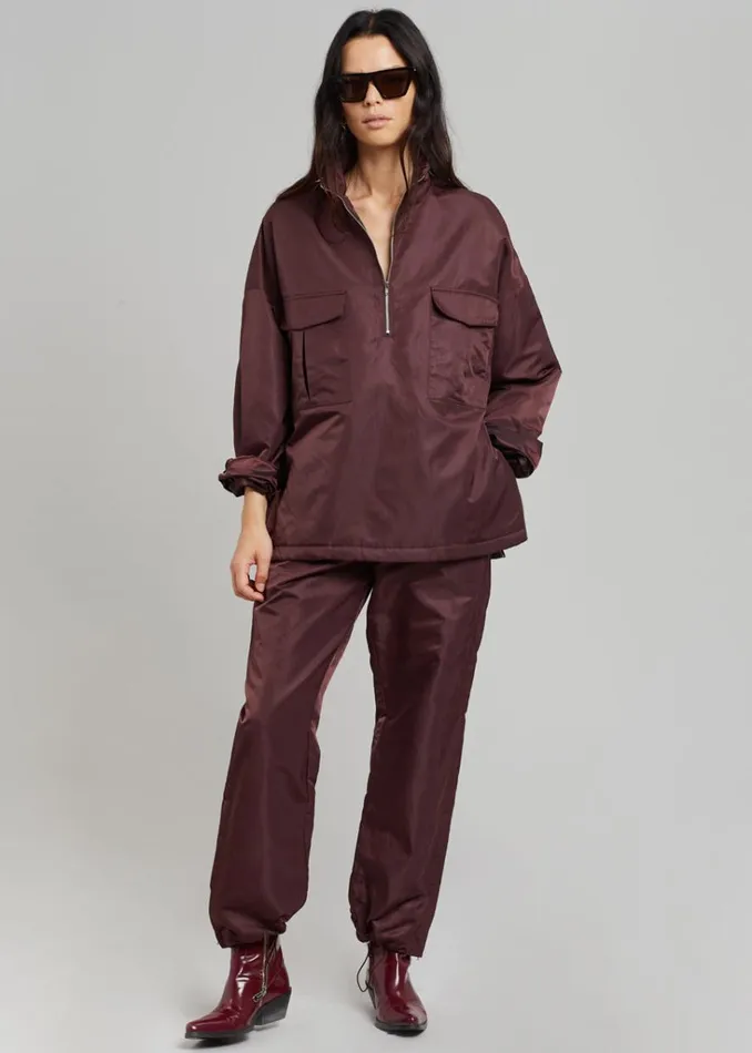 The Frankie Shop Kevin Track Pants 8211 Burgundy Shop Clothing