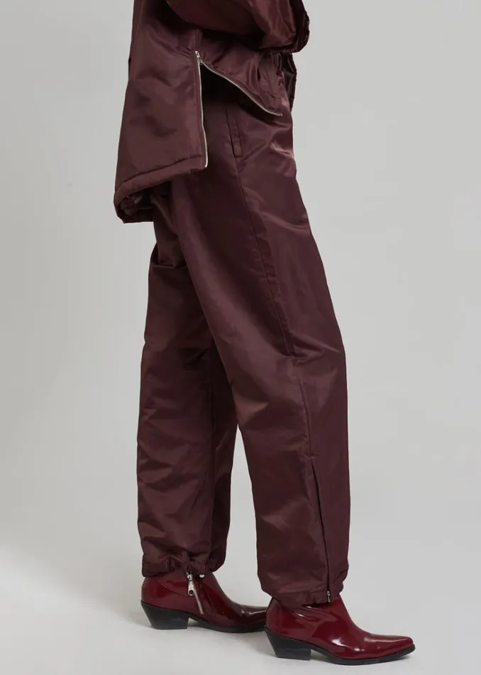 The Frankie Shop Kevin Track Pants 8211 Burgundy Shop Clothing