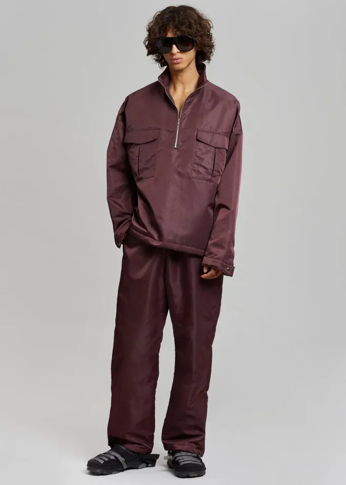 The Frankie Shop Kevin Track Pants 8211 Burgundy Shop Clothing