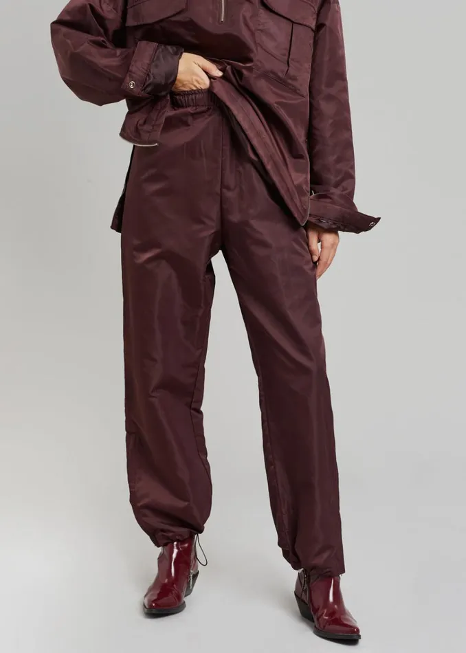 The Frankie Shop Kevin Track Pants 8211 Burgundy Shop Clothing