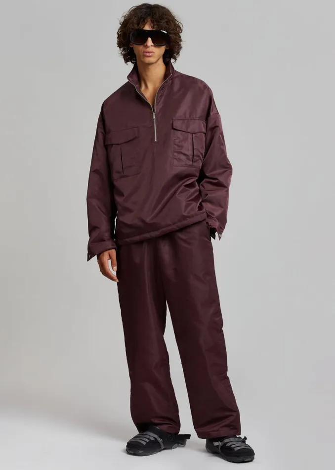 The Frankie Shop Kevin Track Pants 8211 Burgundy Shop Clothing