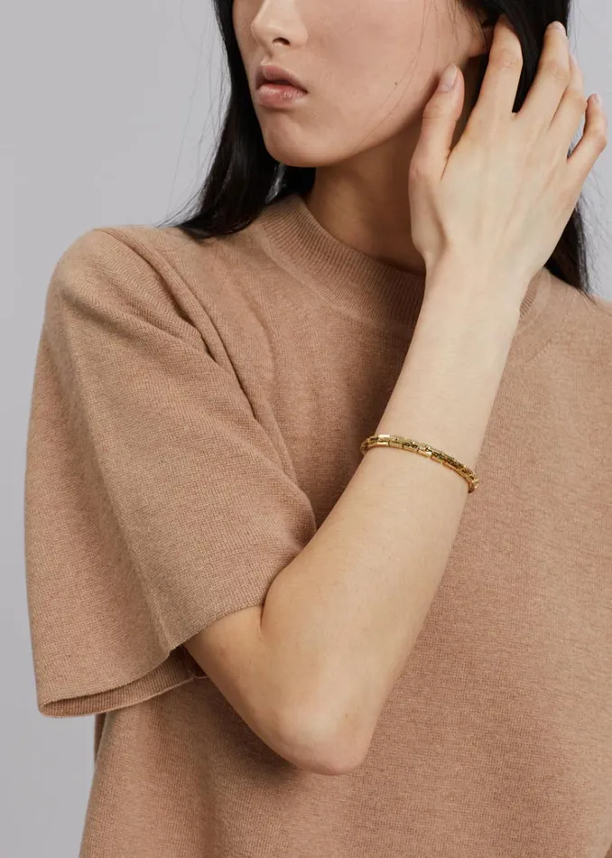 The Frankie Shop Laura Lombardi Greca Bracelet 8211 Gold Shop Accessories