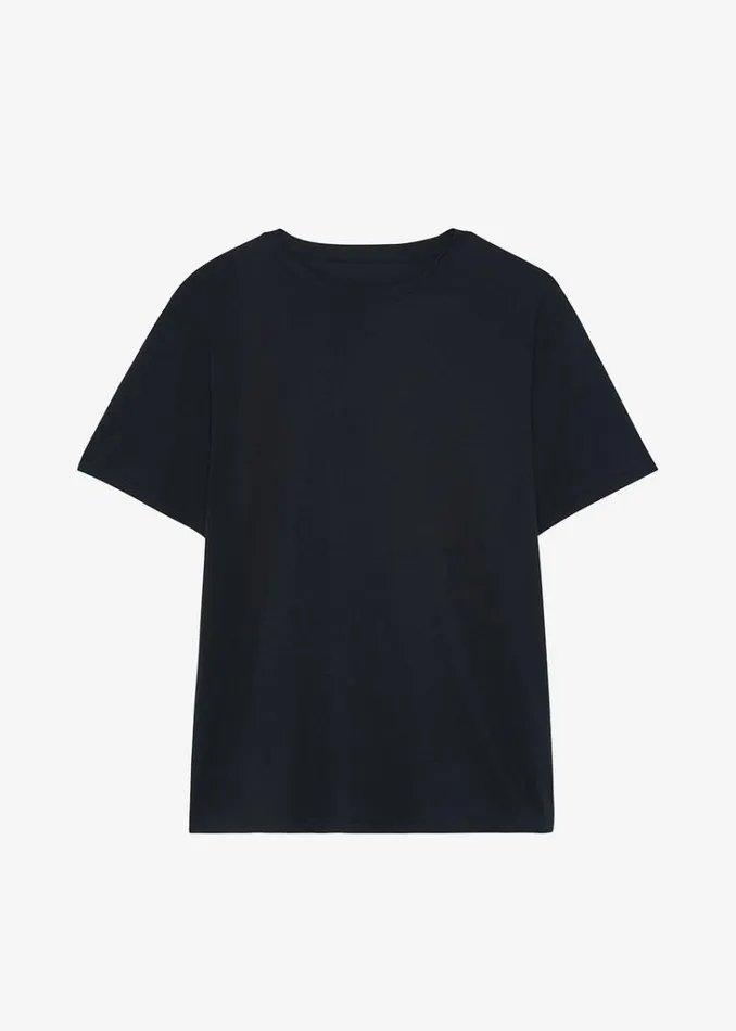 The Frankie Shop Lilou Simple Tee 8211 Black Shop Tops