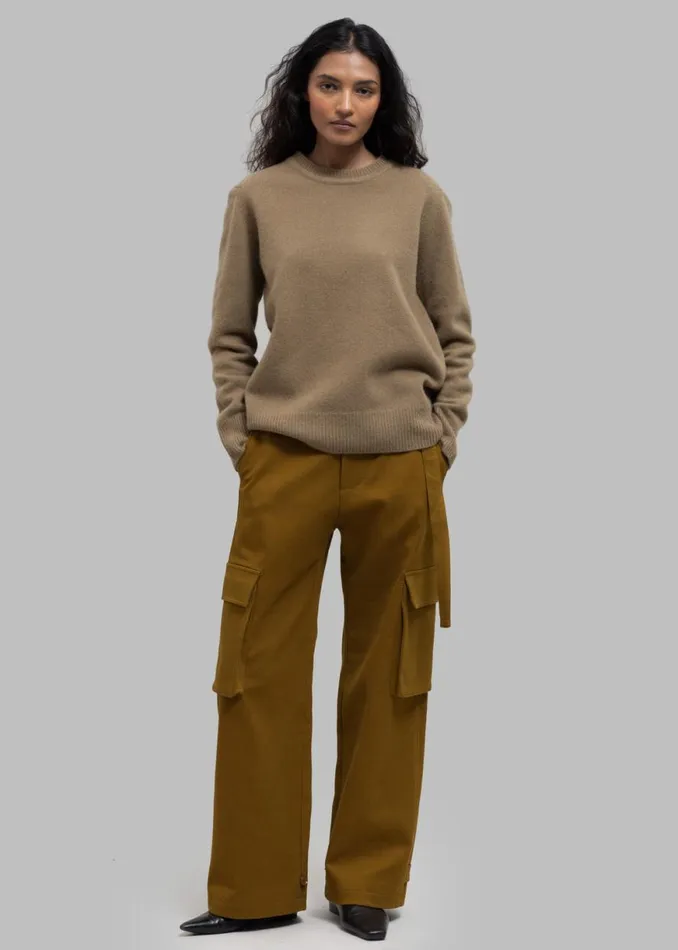 The Frankie Shop Lin Cargo Pants 8211 Dark Mustard Shop Bottoms