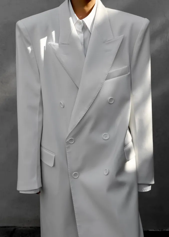 The Frankie Shop London Double Breasted Coat 8211 White Shop Outerwear