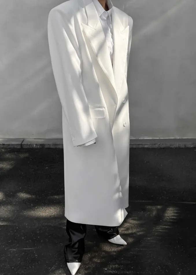 The Frankie Shop London Double Breasted Coat 8211 White Shop Outerwear