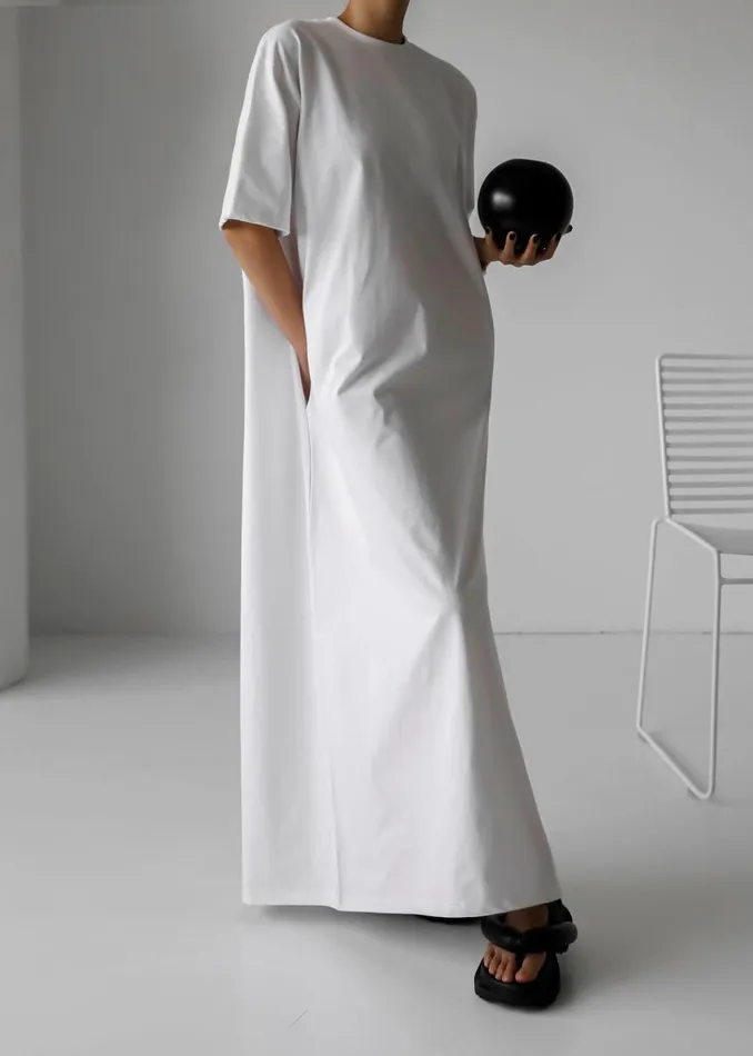 The Frankie Shop Lou Oversized Tee Dress 8211 Optic White Shop Dresses