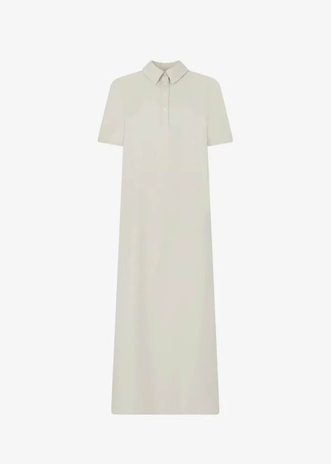 The Frankie Shop Loulou Studio Bira Polo Shirt Dress 8211 Beige Shop Dresses