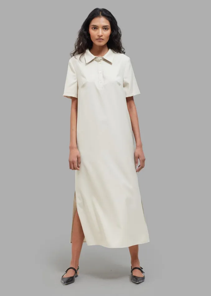The Frankie Shop Loulou Studio Bira Polo Shirt Dress 8211 Beige Shop Dresses