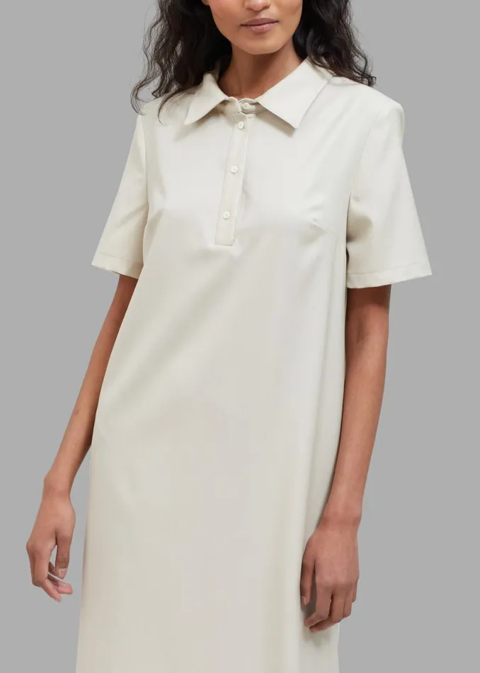 The Frankie Shop Loulou Studio Bira Polo Shirt Dress 8211 Beige Shop Dresses