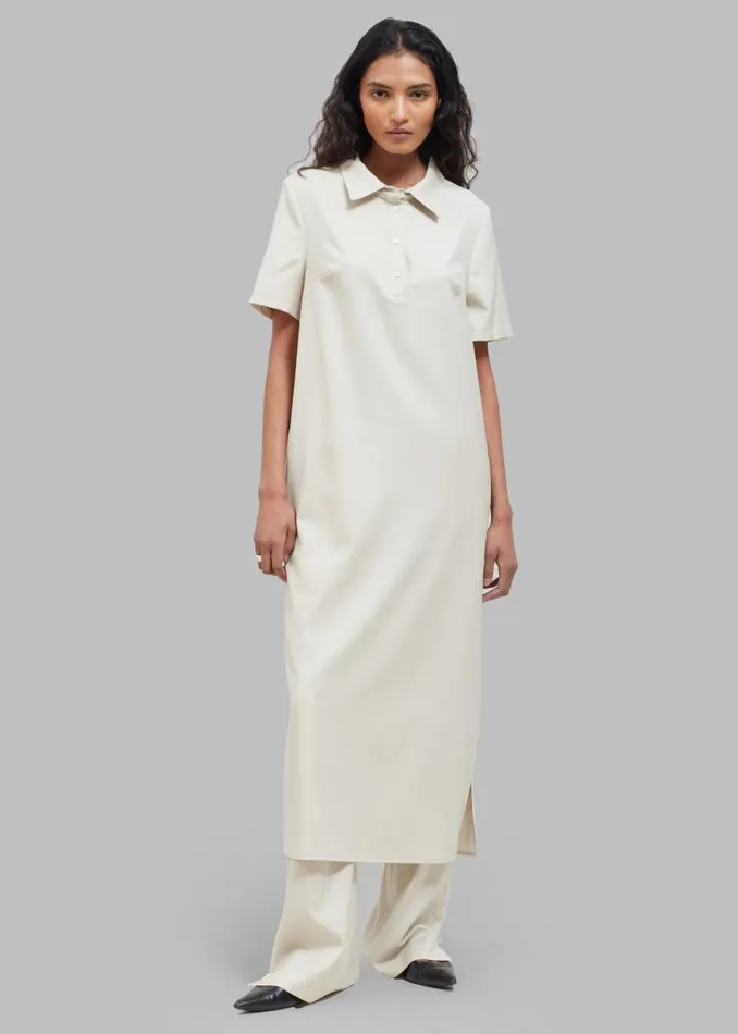 The Frankie Shop Loulou Studio Bira Polo Shirt Dress 8211 Beige Shop Dresses
