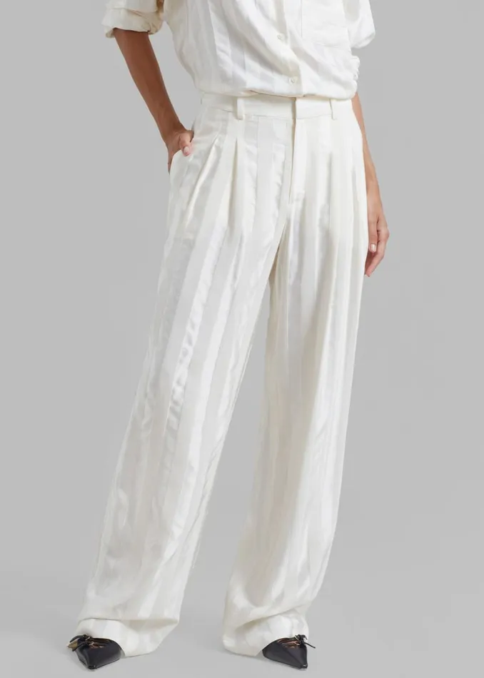 The Frankie Shop Loulou Studio Siaro Wide Leg Pants 8211 Ivory Shop Clothing