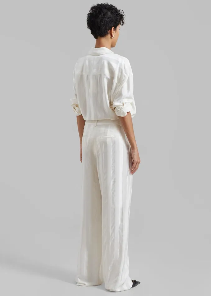 The Frankie Shop Loulou Studio Siaro Wide Leg Pants 8211 Ivory Shop Clothing