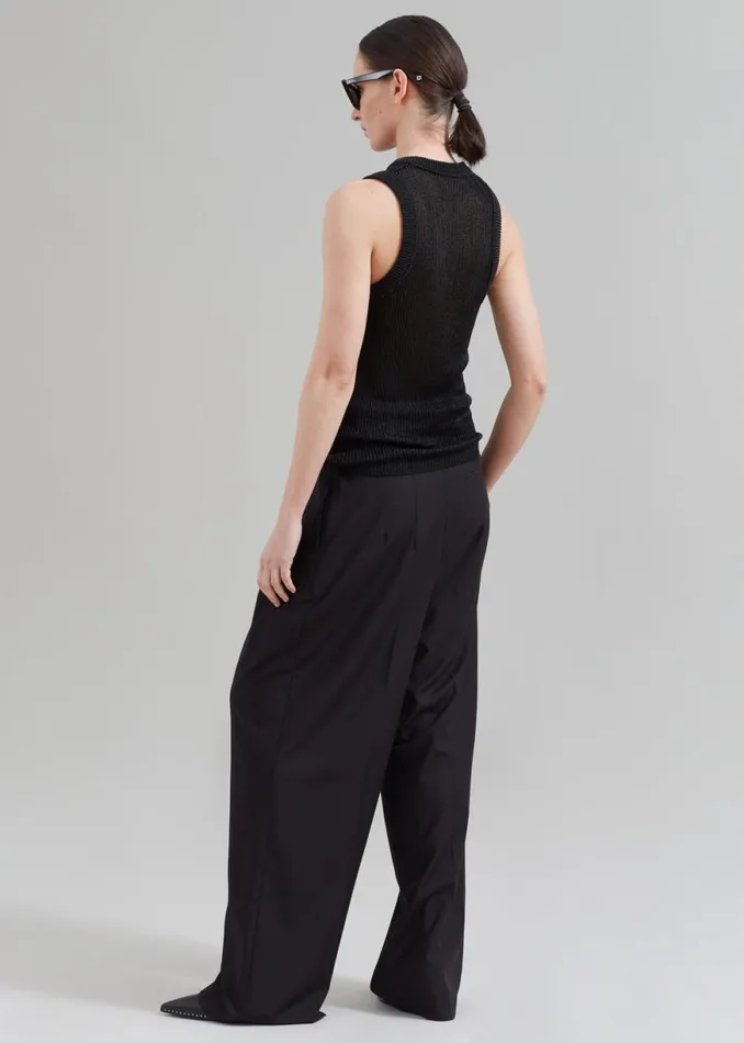 The Frankie Shop Low Classic Resort Sleeveless Top 8211 Black Shop Tops