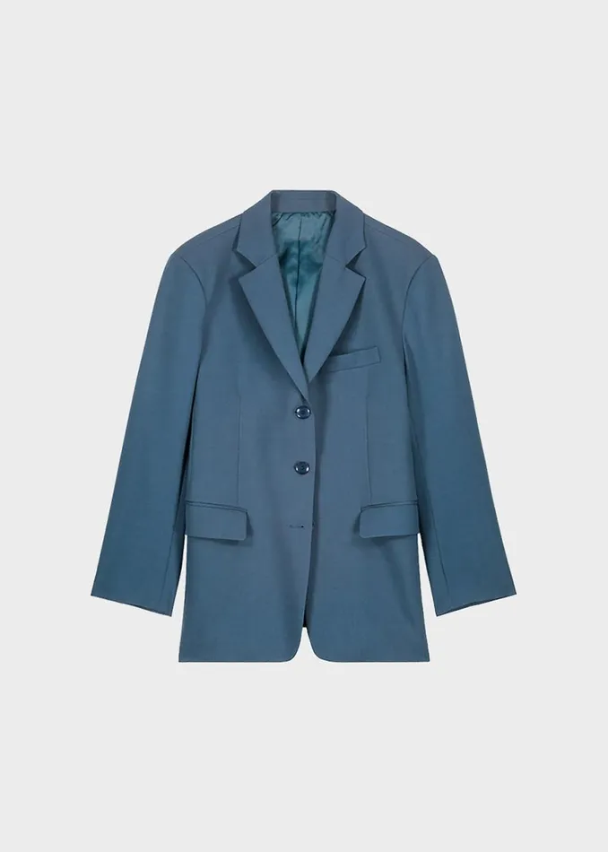 The Frankie Shop Marquesa Blazer 8211 Slate Grey Shop Outerwear