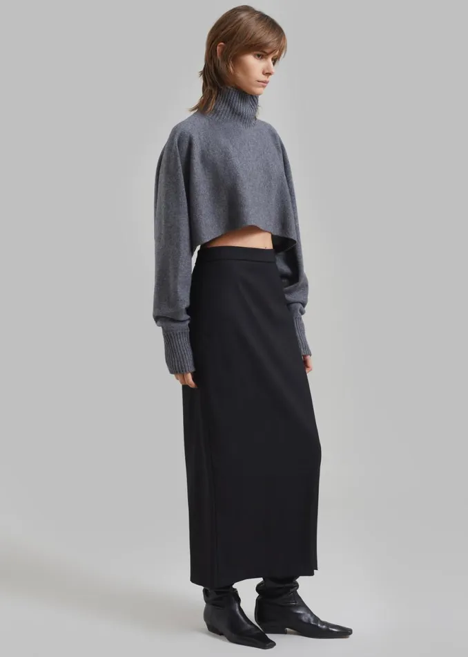 The Frankie Shop Miranda Long Pencil Skirt 8211 Black Shop Clothing