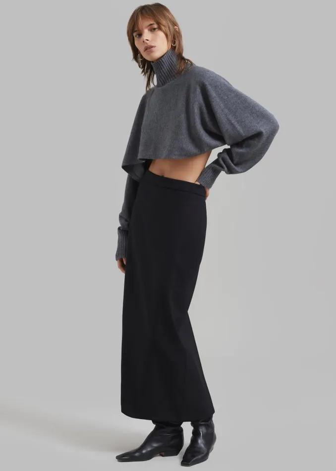 The Frankie Shop Miranda Long Pencil Skirt 8211 Black Shop Clothing