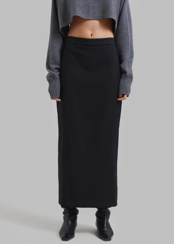 The Frankie Shop Miranda Long Pencil Skirt 8211 Black Shop Clothing
