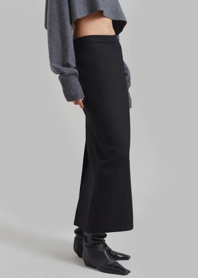 The Frankie Shop Miranda Long Pencil Skirt 8211 Black Shop Clothing