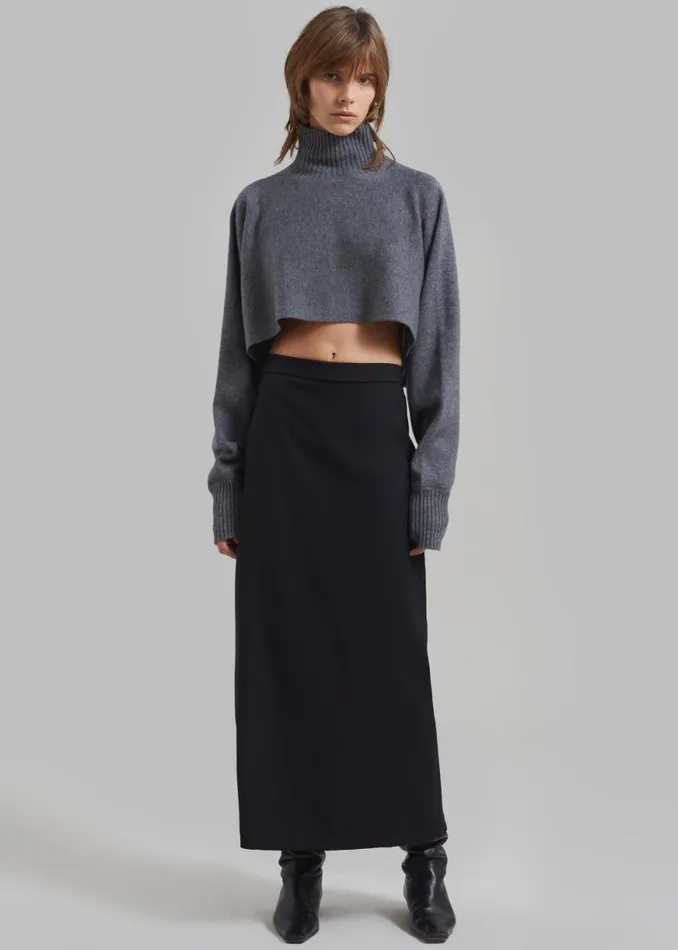 The Frankie Shop Miranda Long Pencil Skirt 8211 Black Shop Clothing