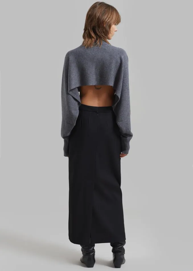 The Frankie Shop Miranda Long Pencil Skirt 8211 Black Shop Clothing