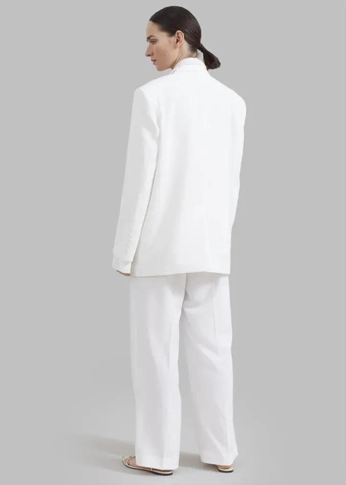 The Frankie Shop Nessi Double Breasted Blazer 8211 White Shop Suits