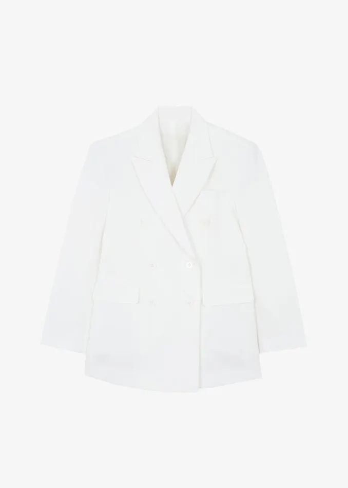 The Frankie Shop Nessi Double Breasted Blazer 8211 White Shop Suits