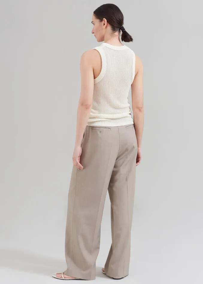 The Frankie Shop Nessi Pintuck Trousers 8211 Taupe Shop Suits