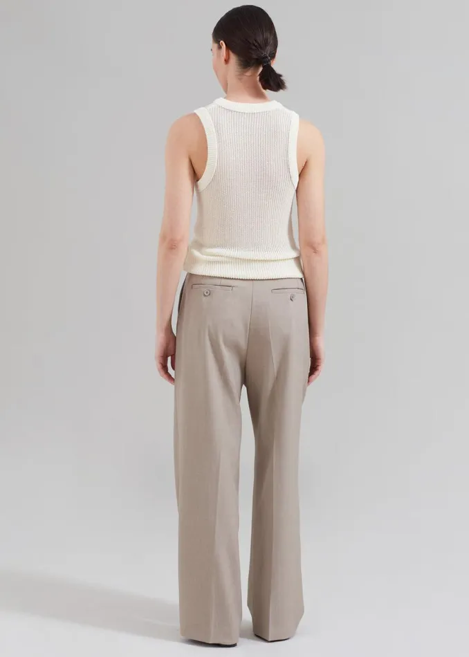 The Frankie Shop Nessi Pintuck Trousers 8211 Taupe Shop Suits